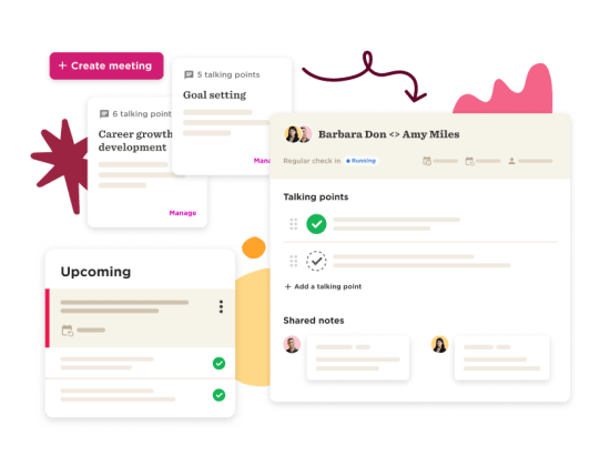 1-on-1s check-ins, talking points
