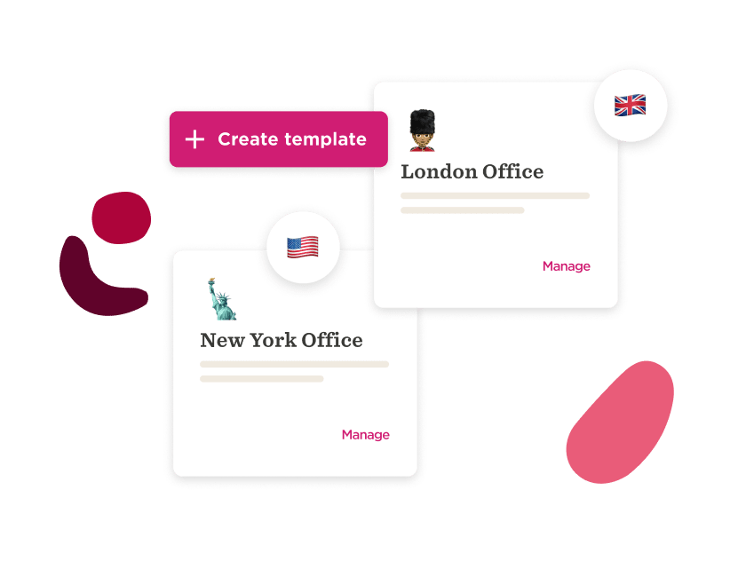 Automated onboarding cards, create template