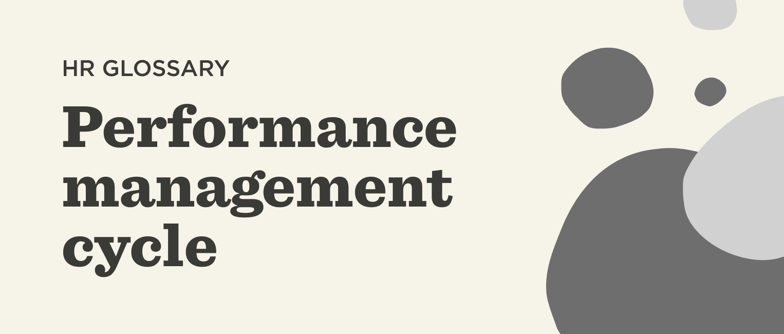Performance management cycle