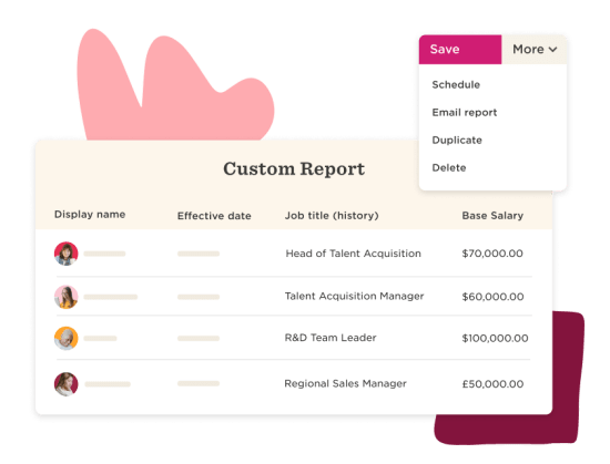Custom reports